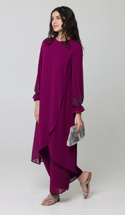 Safa Dressy Long Modest Midi Tunic - Orchid