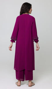 Safa Dressy Long Modest Midi Tunic - Orchid