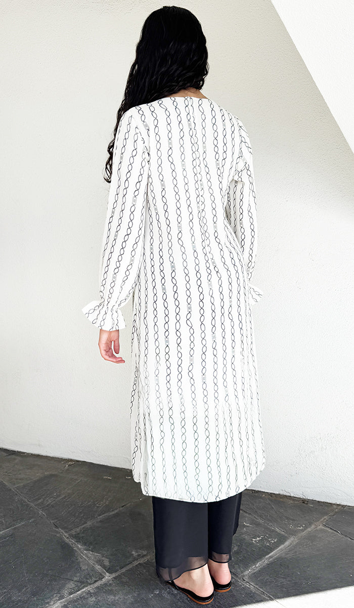 Safa Tunique Midi Longue Habillée Modeste - Orchidée