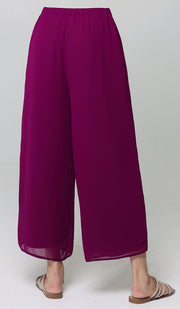 Pantalon Palazzo ample et fluide Safa - Orchidée 