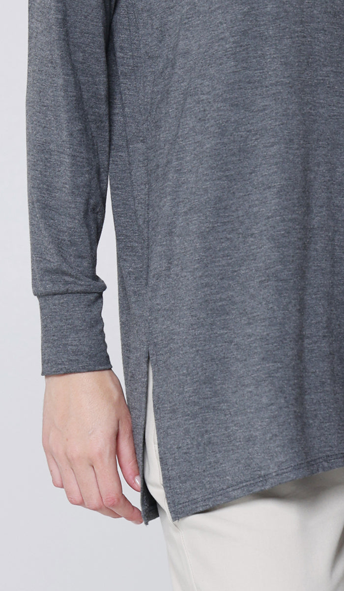 T-shirt modeste à manches longues Peachy Soft - Noir