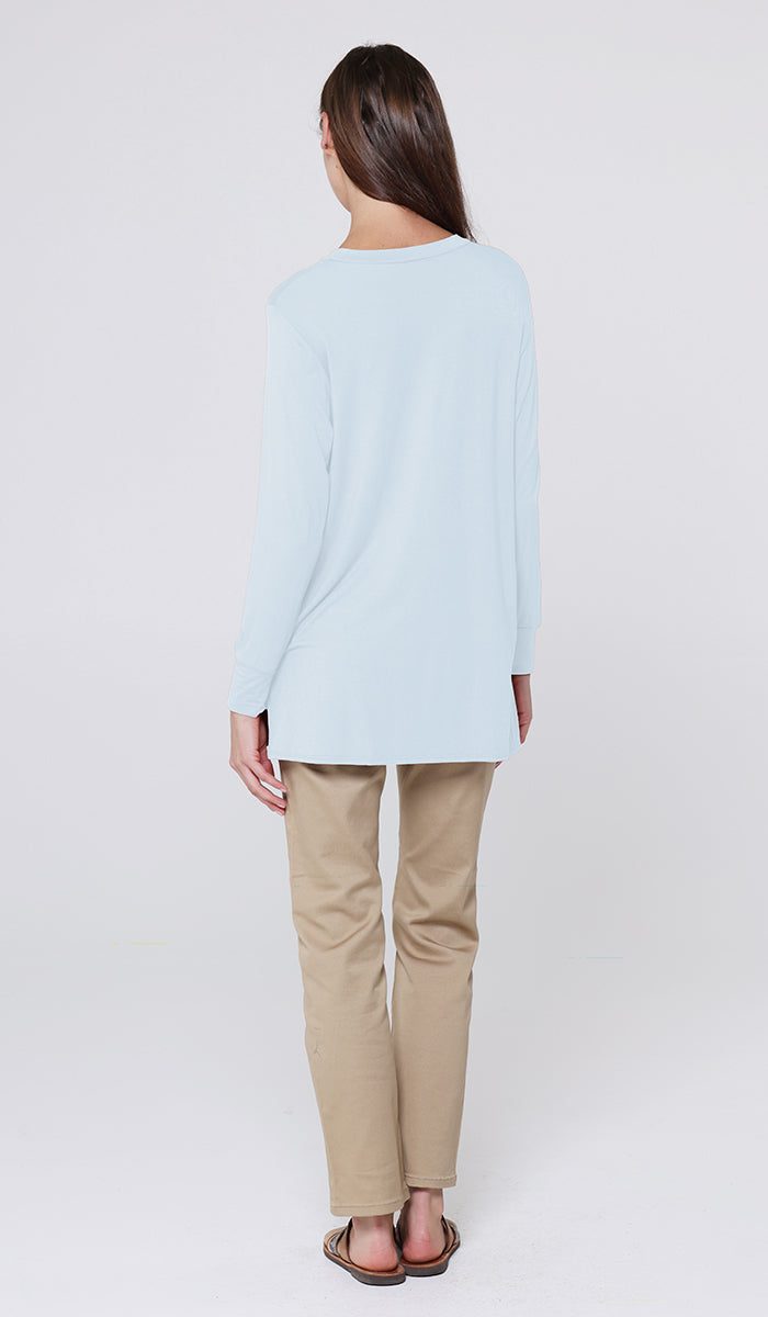 T-shirt modeste à manches longues Peachy Soft - Noir