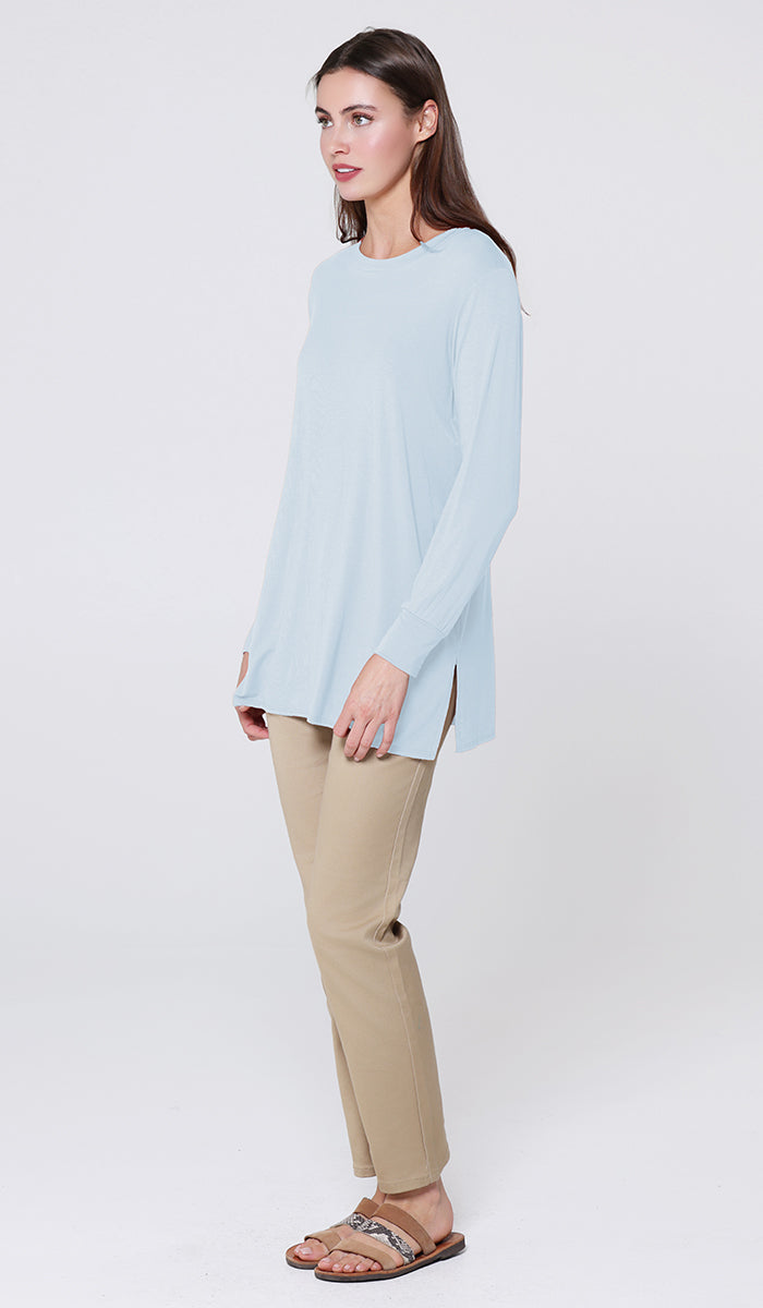 T-shirt modeste à manches longues Peachy Soft - Noir