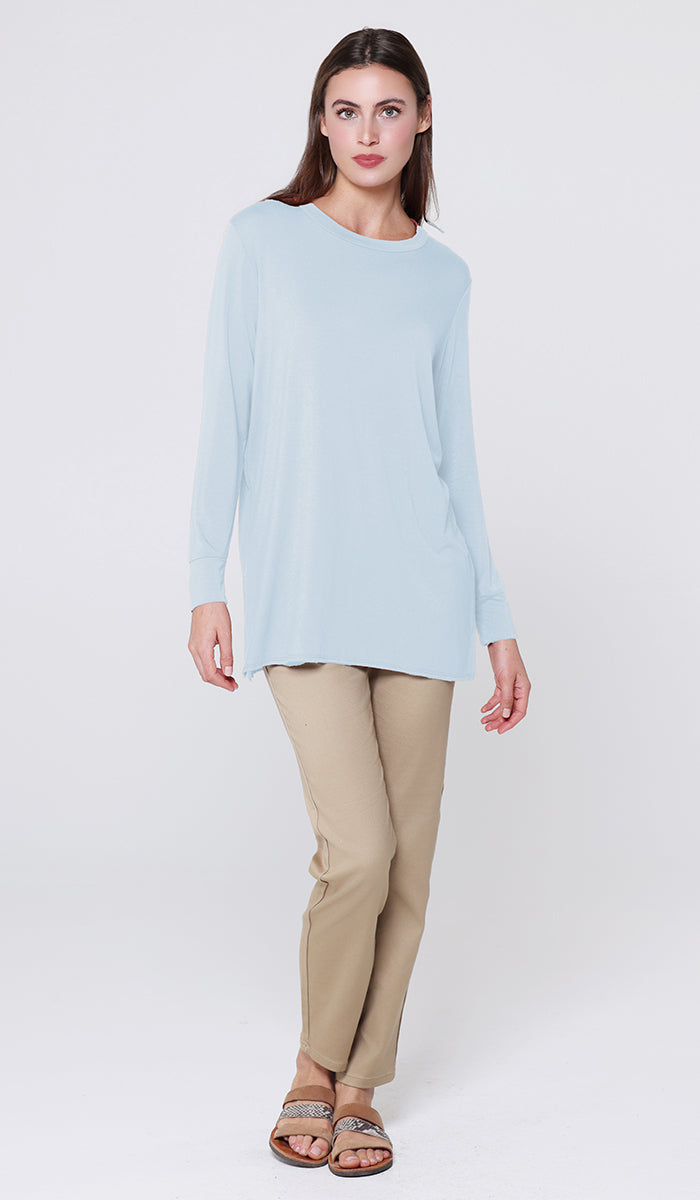 T-shirt modeste à manches longues Peachy Soft - Noir