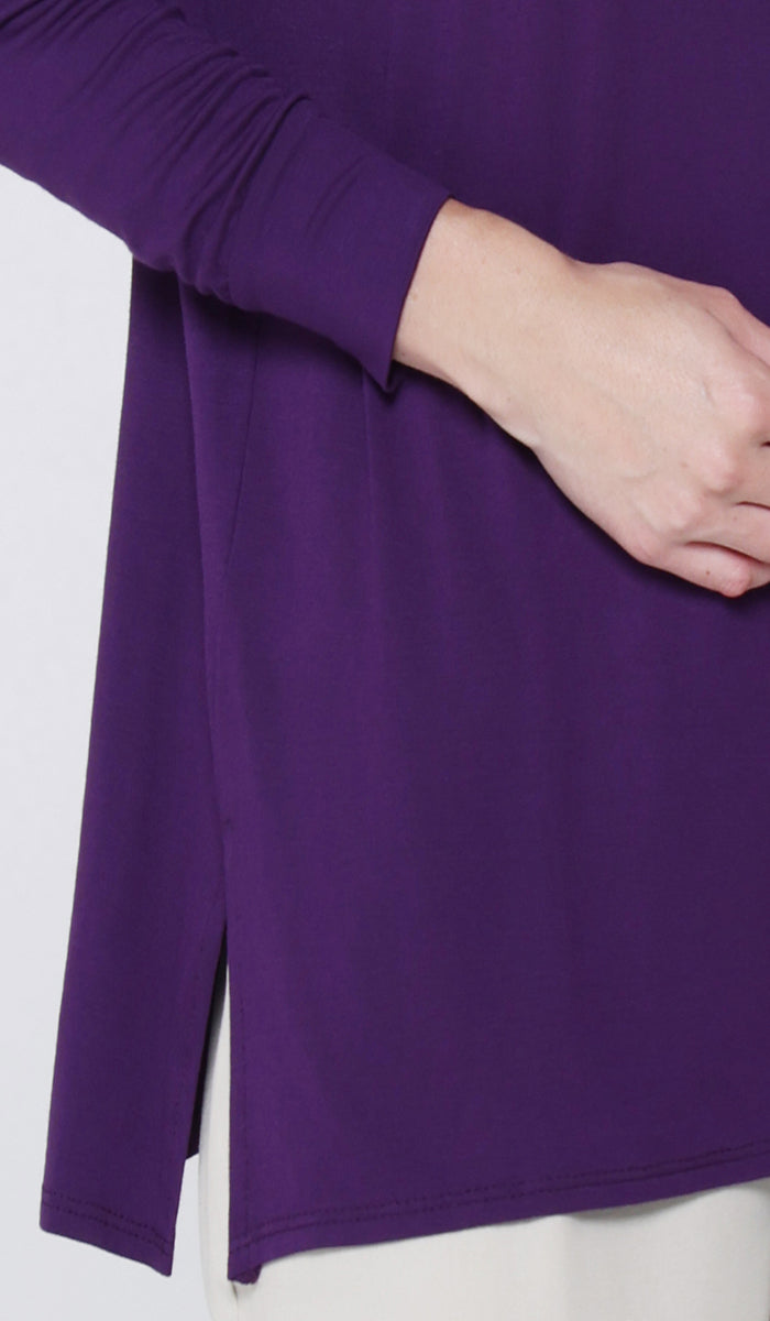 T-shirt modeste à manches longues Peachy Soft - Noir