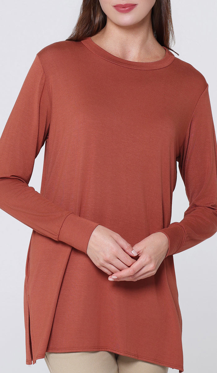 Samar Soft Everyday Stretch Tunic - Spice