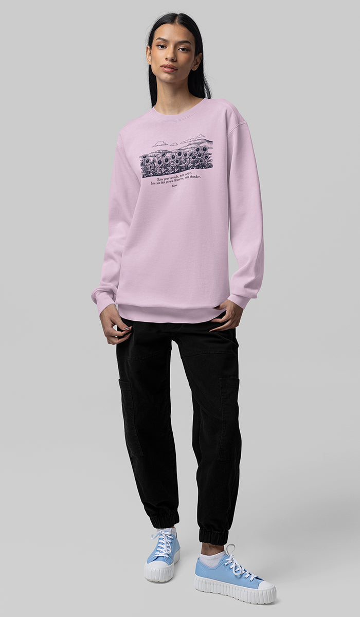 Satr Collection Unisex Eco-Friendly Crewneck Pullover Sweatshirt - Rain