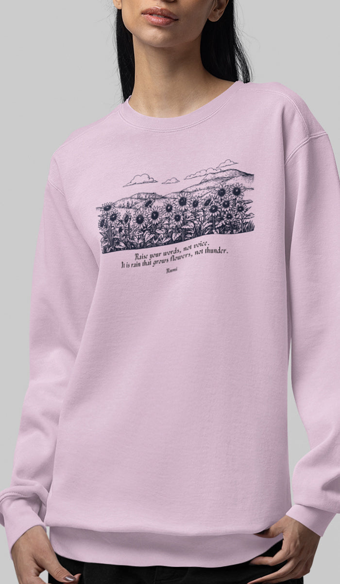Satr Collection Unisex Eco-Friendly Crewneck Pullover Sweatshirt - Rain