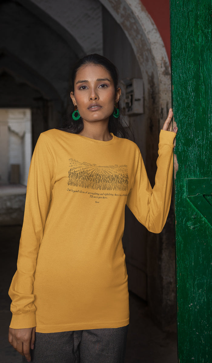 Satr Collection Unisex Long Sleeve 100% Cotton T-Shirt - Reunion