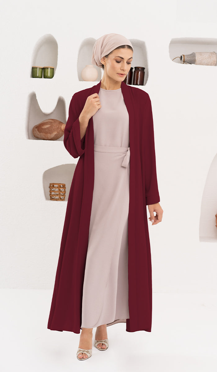 Maroon duster coat outlet