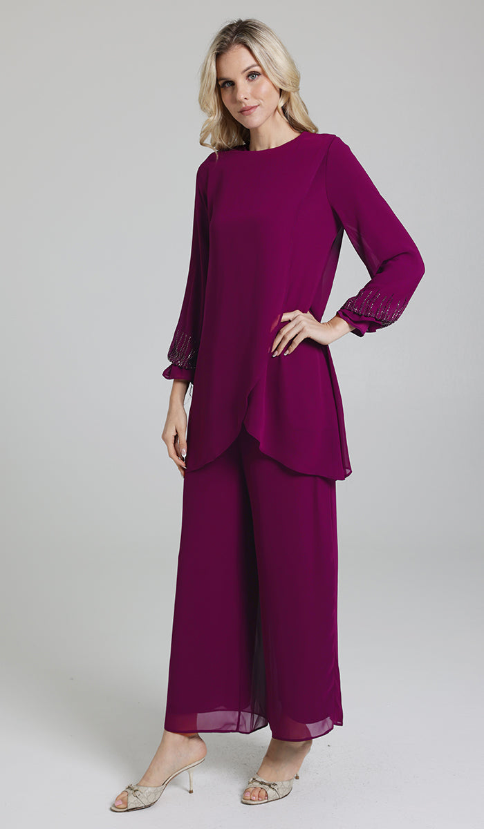 Seema Dressy Long Modest Tunic - Orchid