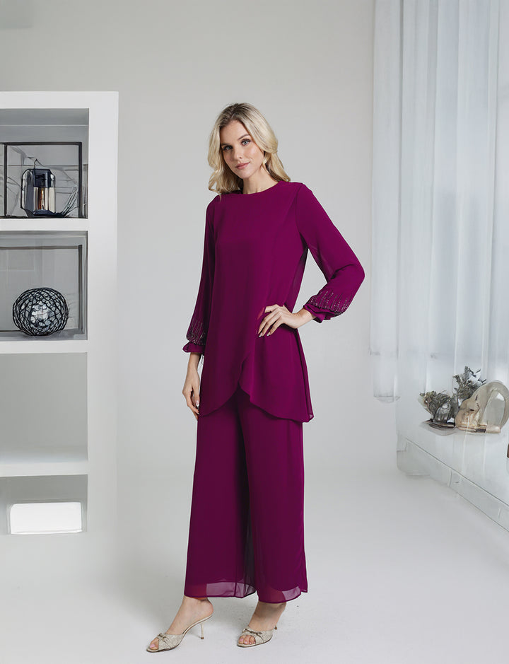 Seema Dressy Long Modest Tunic - Orchid