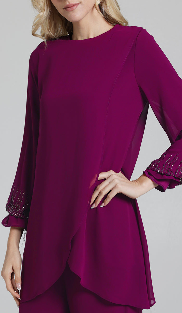Seema Dressy Long Modest Tunic - Orchid