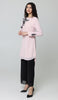 Selena Embroidered Long Modest Tunic - Blush Pink