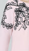 Selena Embroidered Long Modest Tunic - Blush Pink