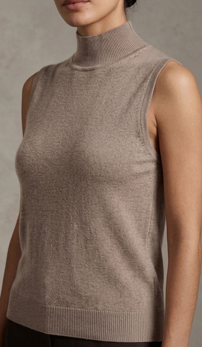 Serene Stretch Knit Top - Mocha
