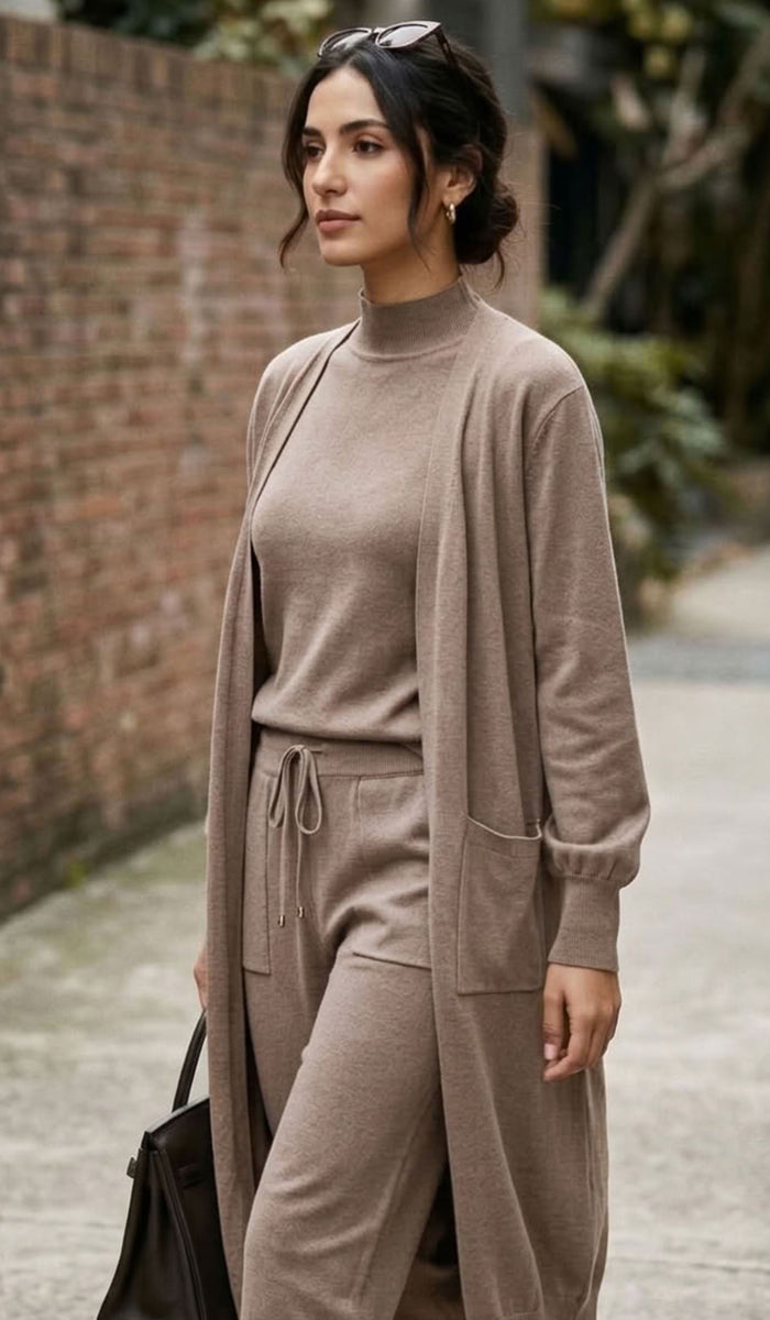 Serene Stretch Knit Top - Mocha
