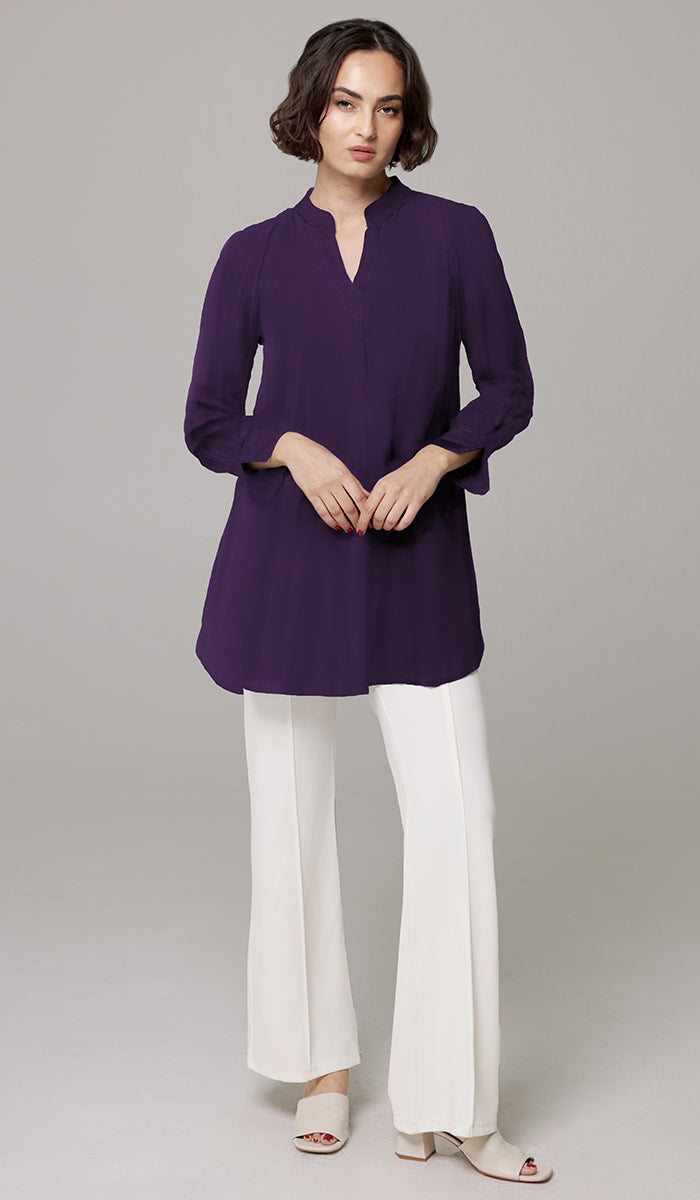 Shaina Cotton Feel Modest Top - Amethyst - PREORDER (ships in 2 weeks)