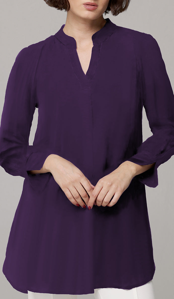 Shaina Cotton Feel Modest Top - Amethyst - PREORDER (ships in 2 weeks)