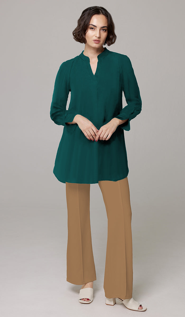 Shaina Cotton Feel Modest Top - Emerald - PREORDER (ships in 2 weeks)