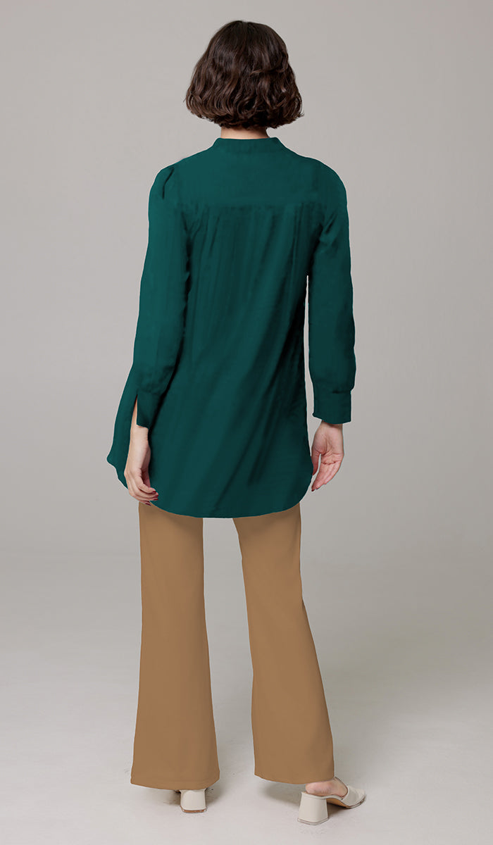Shaina Cotton Feel Modest Top - Emerald - PREORDER (ships in 2 weeks)