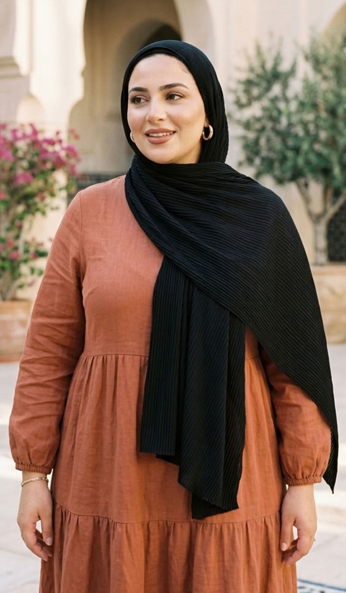 Shea Everyday Essential Bamboo Stretch Hijab - Black