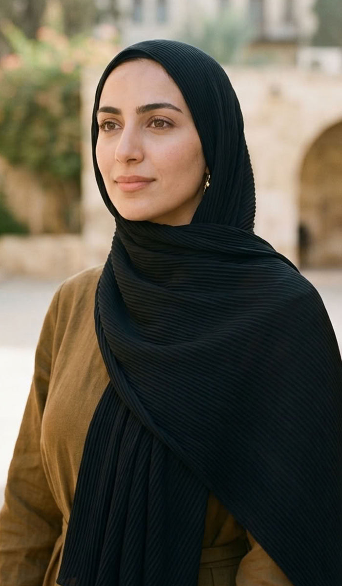 Shea Everyday Essential Bamboo Stretch Hijab - Black