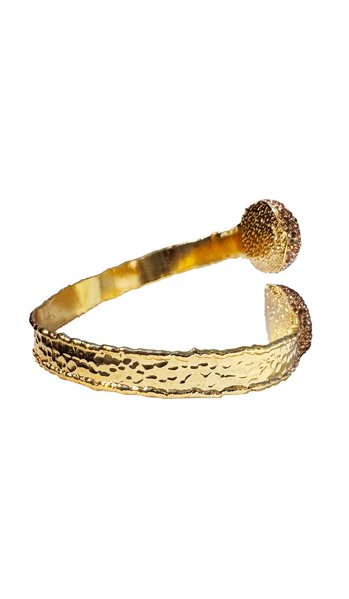 Bracelet jonc Shahadah en argent sterling plaqué or