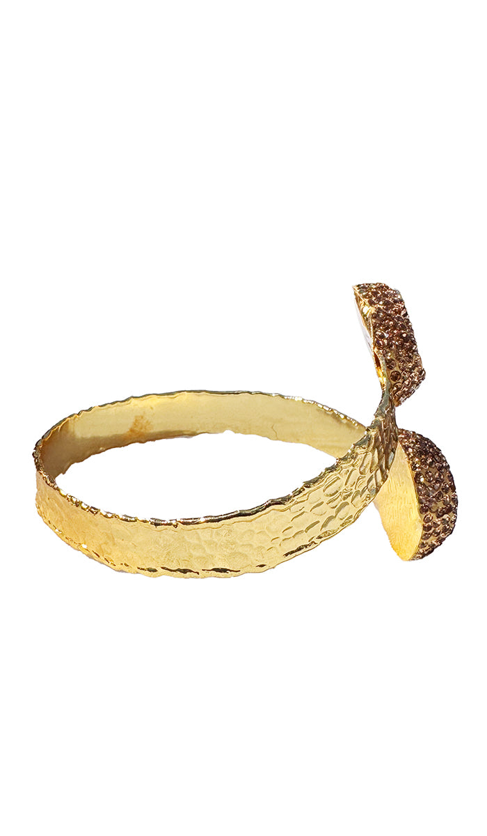 Bracelet jonc Shahadah en argent sterling plaqué or