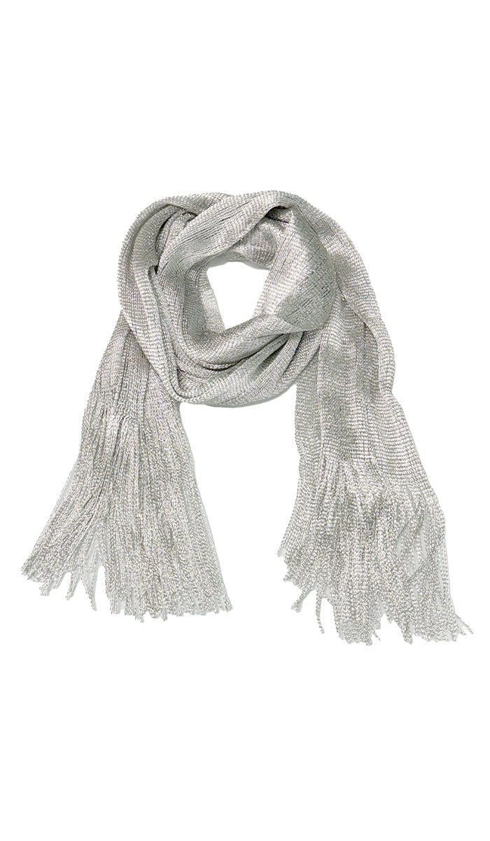 Silky Sparkle Non-slip Shawl Hijab - Silver