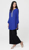 Suroor Embroidered Long Modest Tunic - Royal Blue