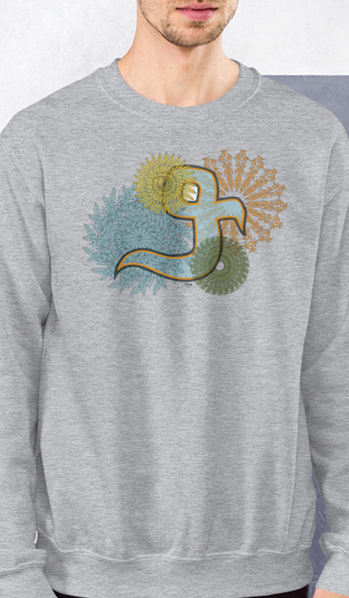 Pullover Sweatshirt with Arabic Initial - 'Wāw' (و)