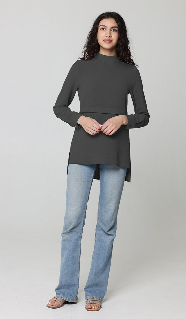 Valia Modest Essential Blouse de tous les jours - Noir