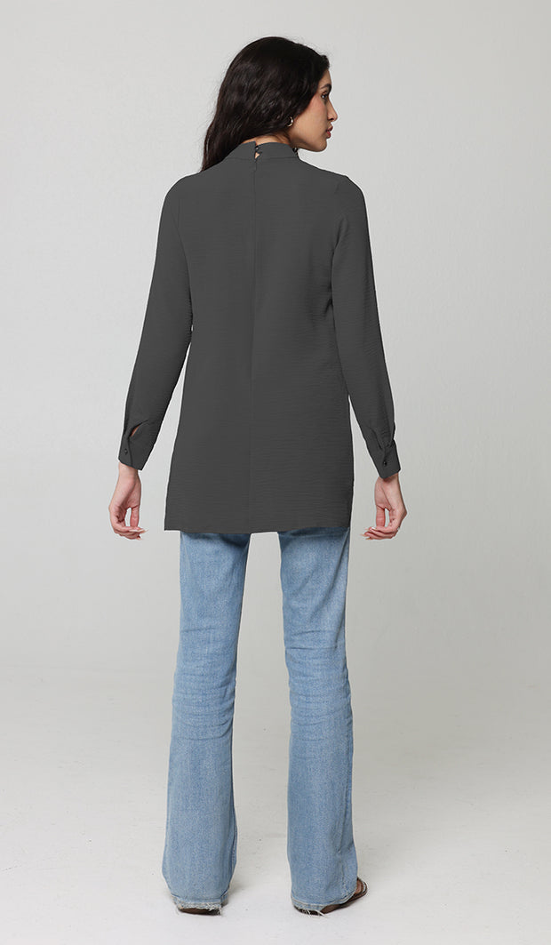Valia Modest Essential Blouse de tous les jours - Noir