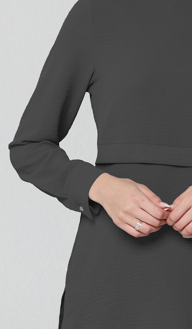 Valia Modest Essential Blouse de tous les jours - Noir