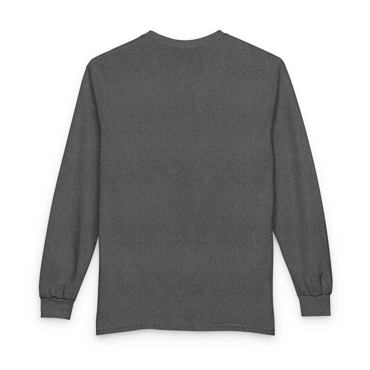 Gray long-sleeve shirt on a white background