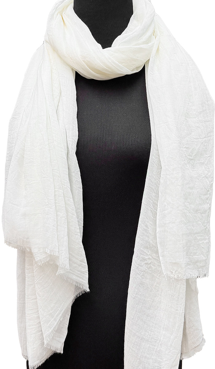 Whisper Drape Super Soft Non-Slip Extra Large Wrap Hijab - Cream