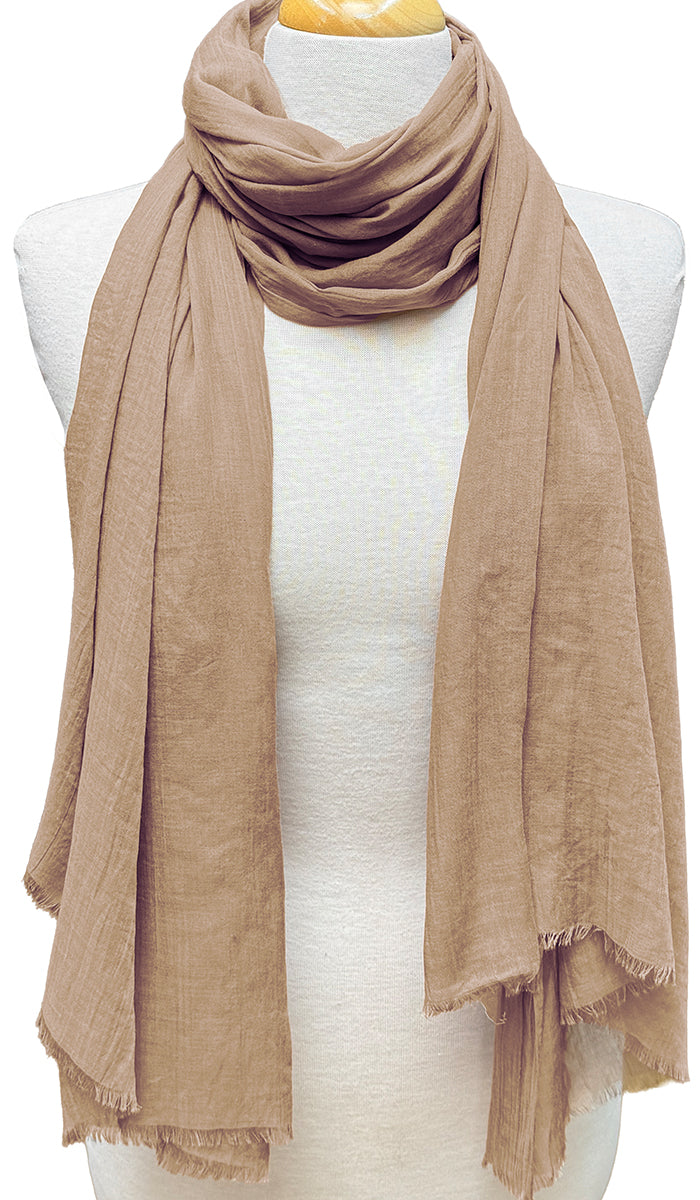 Whisper Drape Super Soft Non-Slip Extra Large Wrap Hijab - Mocha