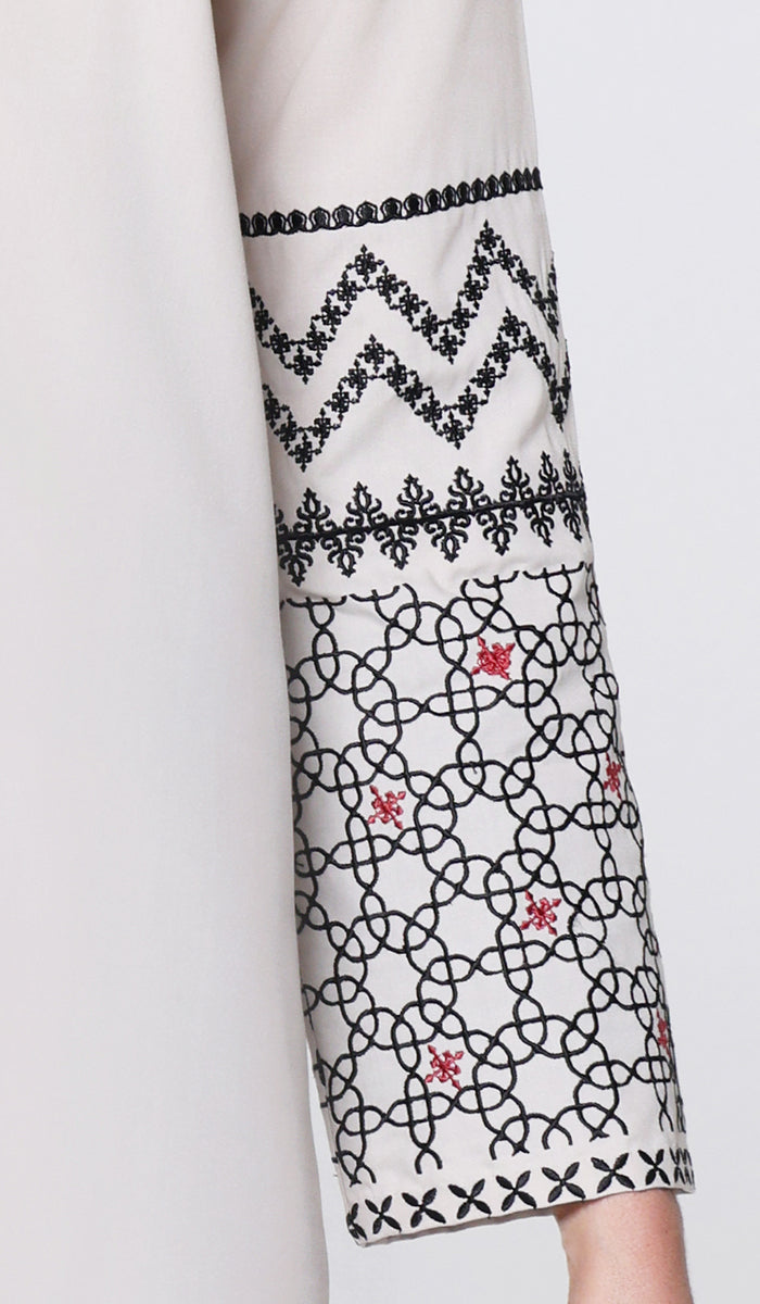 Tunique longue et modeste de tous les jours Parisa Mostly Cotton - Charbon - PRÉCOMMANDE (expédiée dans 2 semaines)