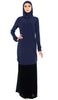 Falisha Long Modest Muslim Tunic  - Navy - ARTIZARA.COM