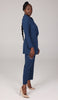 Abeer Light Long Comfy Wrap Jacket - Marina Blue