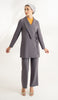 Abeer Light Long Comfy Wrap Jacket - Purple Gray