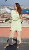 Tunique Longue Modeste Brodée Amalie - Vert Pâle