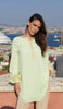 Tunique Longue Modeste Brodée Amalie - Vert Pâle