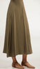 Amani Softly Pleated Long Skirt - Sage - FINAL SALE