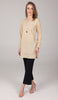 Anjum Gold Embellished Long Modest Tunic - Sand