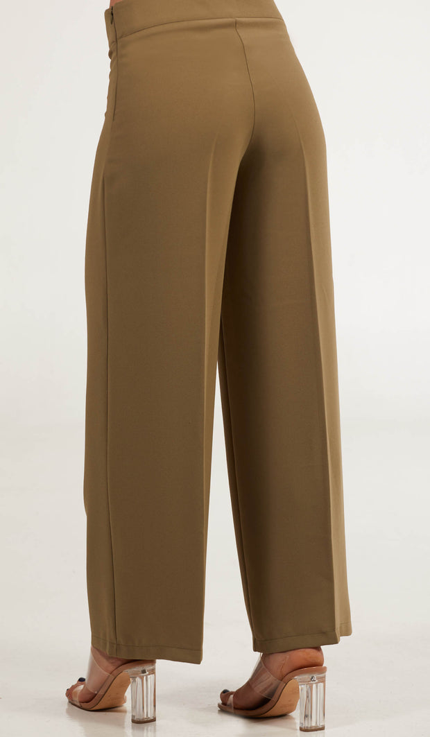 Arifa Tailored Wide Leg Pants - Sage - FINAL SALE