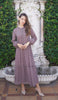 Armine Modest Long Tiered Print Maxi Dress - Mocha