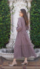 Armine Modest Long Tiered Print Maxi Dress - Mocha