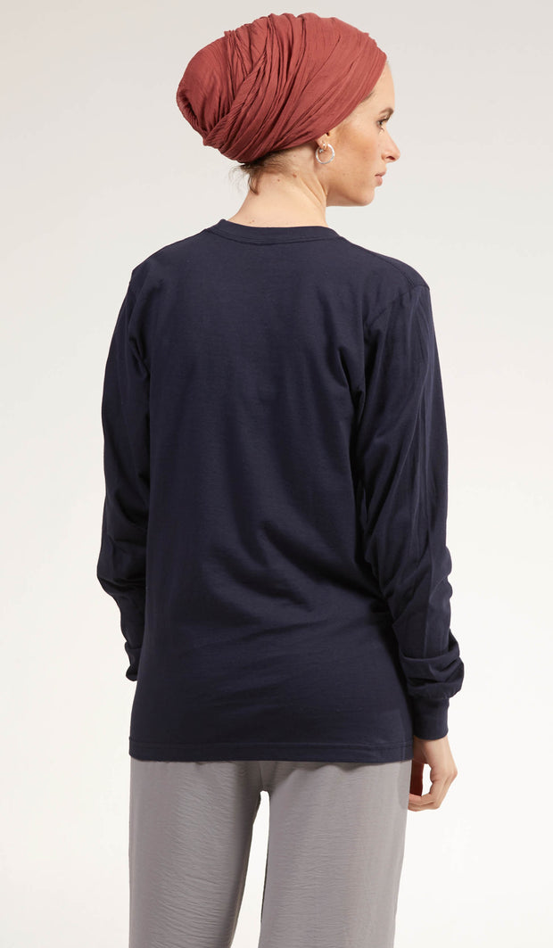 Rumi Quotes Fine Long Sleeve Womens T Shirt - Shine - Navy/ Multi